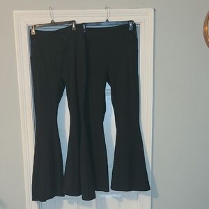 POPFLEX Black Exquisite Bell Bottom Leggings